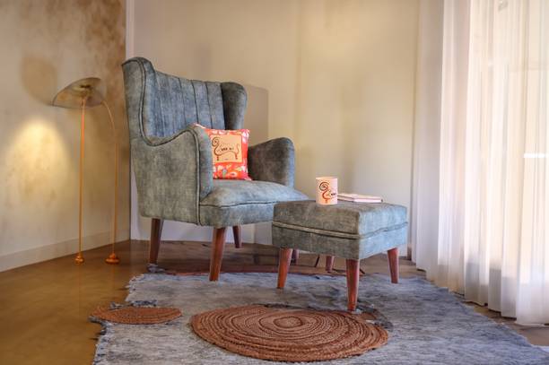 NAPTHRONE Wing Chair,Bedroom High Back Arm Rest Chair Foam Living Room Chair