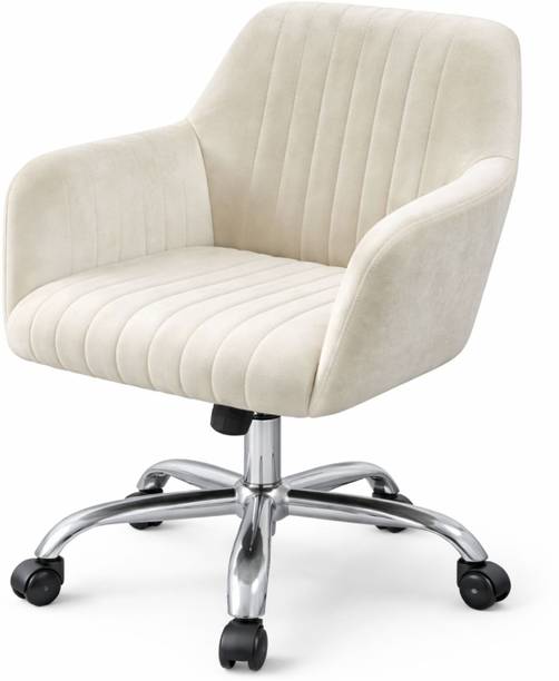 Flipkart Perfect Homes Upholstered Cushioned Seat with Armrest | 360° Rotation Fabric Living Room Chair
