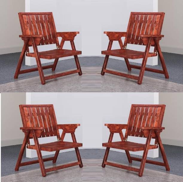 FURNISQUARE Solid Wood Folding Chair | Portable Wooden Chair for Living Room & Outdoor Solid Wood Living Room Chair