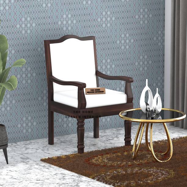 THE HOME HEAVEN INTERIOR THE HOME HEAVEN INTERIOR Solid Wood Arm Chair Cushion Top Solid Wood Living Room Chair