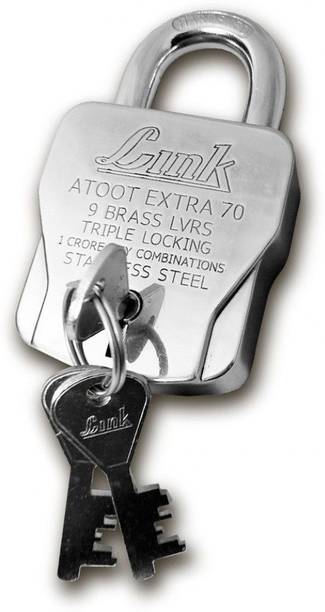 Link atoot extra heavy 70mm 9 brass levers triple locki...
