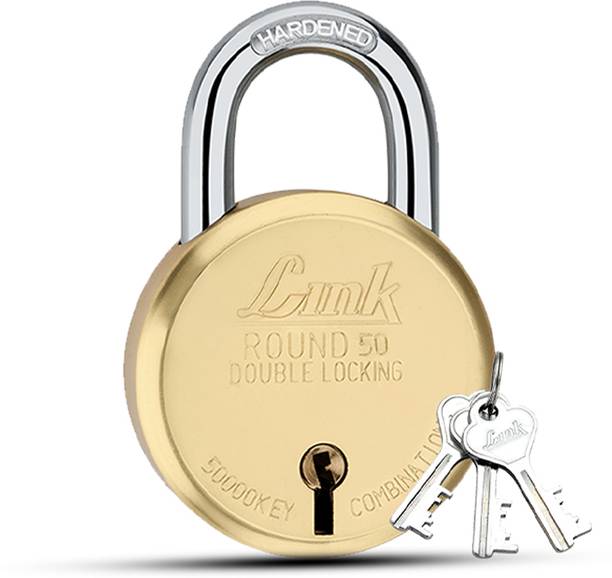 Link 50mm Round Brass Lock Padlock For Home Door, Off...