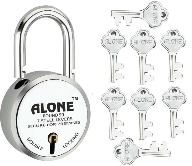 alone Round 50mm Lock for Home Gate Shop & Shutter, Dou...