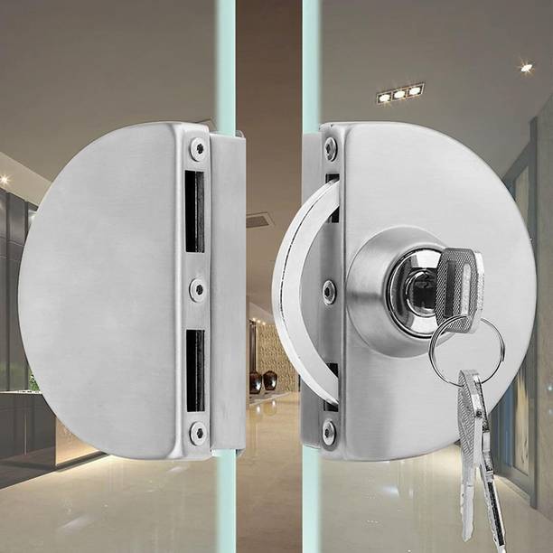SMB ENTERPRISES Glass Lock Stainless Steel for Glass Door Lock