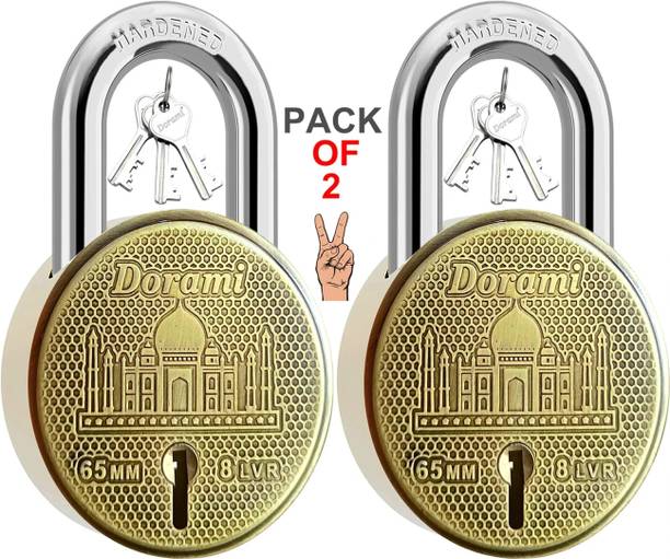 Indora Round T65 65mm lock 3 Keys Steel Shackle 8 Lever...