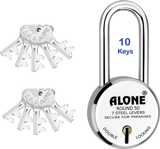 alone Round 50mm Long Neck 10 Keys Padlocks for home do...