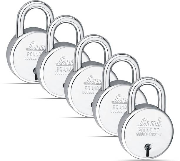 Link 50mm New Round Lock 5Pcs Set Padlock