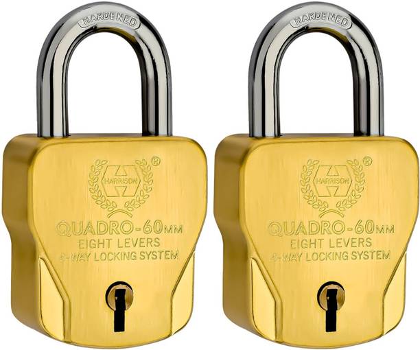 HARRISON 5563 Quadra 60mm Lock S.S Gold 4 Keys ...