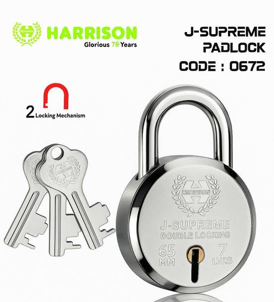 HARRISON J-SUPREME-0672 Double Locking 65mm BCP Padlock...