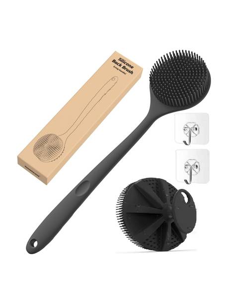 kroywen Silicon Shower Bath BackBrush+Body Scrubber BPA-Free,Hypoallergenic,Eco-Friendly