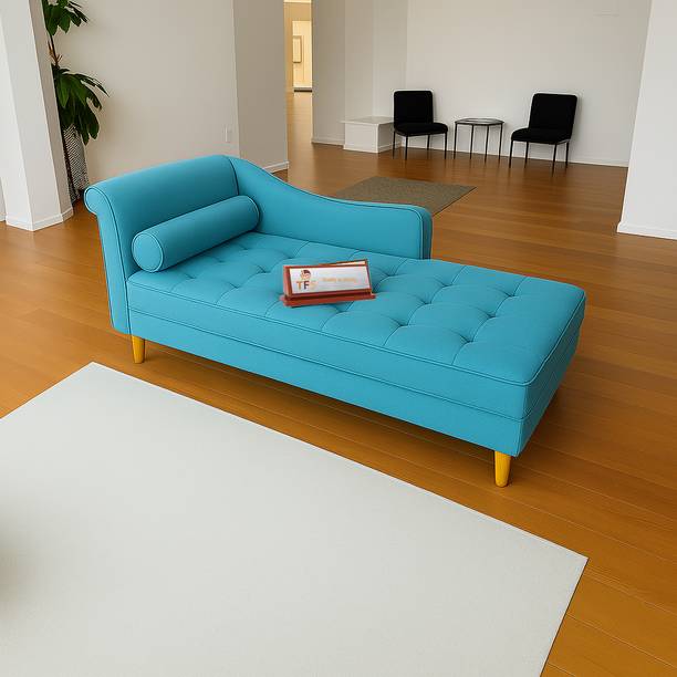 TFS Premium Velvet Tufted Relaxing Chaise/Lounger/Sofa For Home & Living Room Solid Wood Lounger