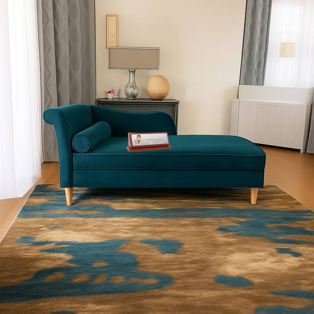 TFS Premium Velvet Tufted Relaxing Chaise/Lounger/Sofa For Home & Living Room Solid Wood Lounger