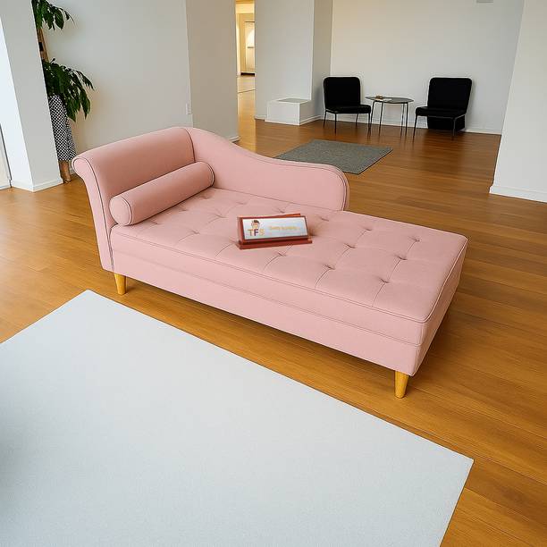 TFS Premium Velvet Tufted Relaxing Chaise/Lounger/Sofa For Home & Living Room Solid Wood Lounger