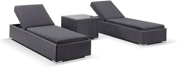 Mymigos Poolside Relaxon Rattan & Wicker Sun Lounger Metal Lounger
