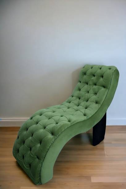 FKART Tufted Lounge Chair Solid Wood Lounger