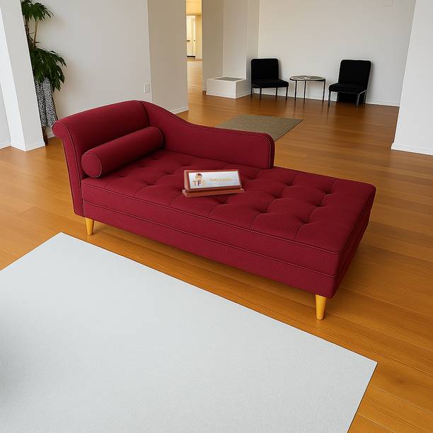 TFS Premium Velvet Tufted Relaxing Chaise/Lounger/Sofa For Home & Living Room Solid Wood Lounger