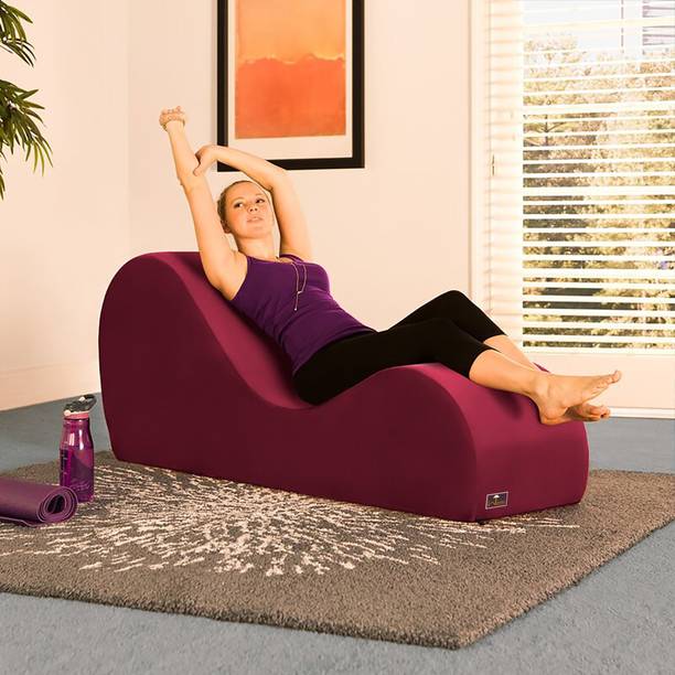 WoodenTwist Armless Modern Chaise Lounge Velvet Fabric Lounger