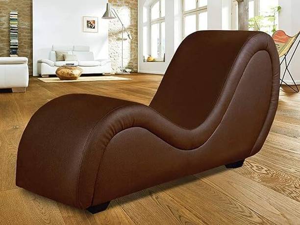 Soul Light Art Leatherate Tantric Chaise Loung Chair, Yoga Chaise Lounge Solid Wood Lounger