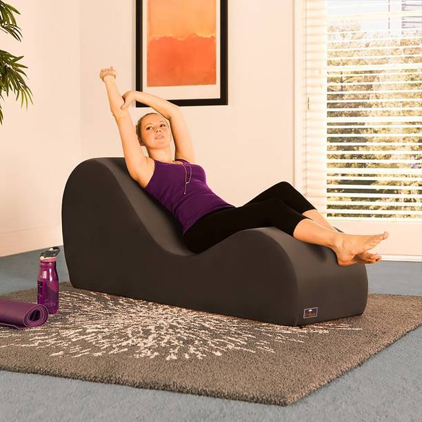 WoodenTwist Armless Modern Chaise Lounge Velvet Fabric Lounger