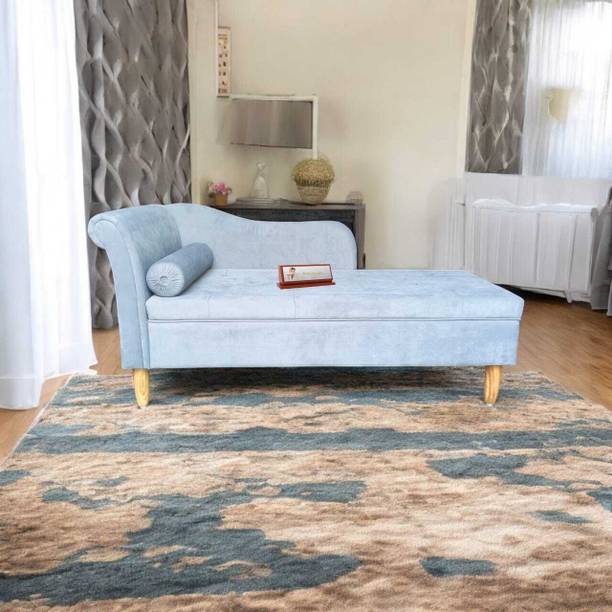 TFS Premium Velvet Tufted Relaxing Chaise/Lounger/Sofa For Home & Living Room Solid Wood Lounger