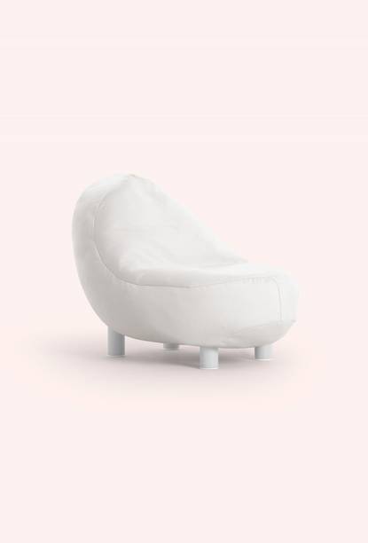 Giftoshopee Cushioned Fabric Upholstery Lounge Chair with Wooden Frame Engineered Wood Lounger