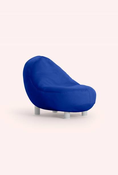 Giftoshopee Cushioned Fabric Upholstery Lounge Chair with Wooden Frame Engineered Wood Lounger