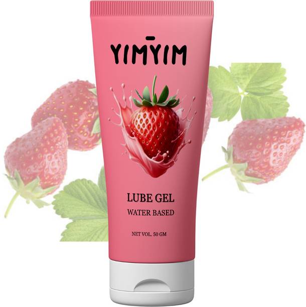 Yim Yim Water-Based Strawberry Lube Gel for Couples, Smooth Glide, Skin-Safe, Non-Sticky Lubricant