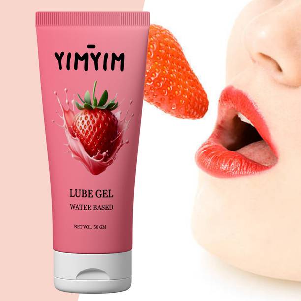 Yim Yim Tasty Strawberry Lube Gel - Water-Based, Non-Sticky, Edible Intimate Gel Lubricant