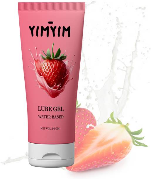 Yim Yim Strawberry Flavored Water-Based Lube Gel for Couples, Smooth Glide & Comfort Lubricant