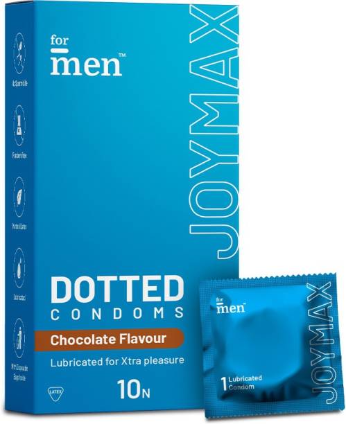 Formen JOYMAX Dotted Condoms For Men-10 Count | Chocolate Flavor Condom