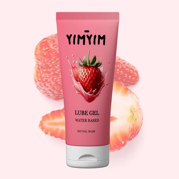 Yim Yim Strawberry Water-Based Lube Gel for Couples, Smooth Glide & Gentle Intimacy Lubricant