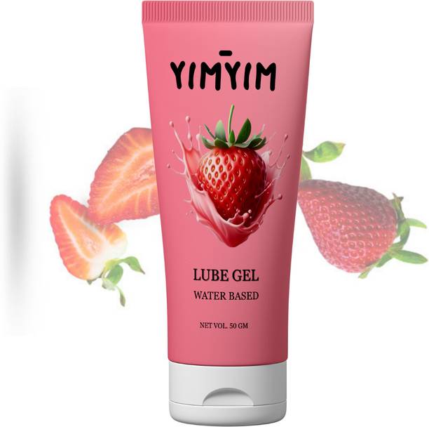 Yim Yim Strawberry Lube Gel Water-Based for Couples, Smooth Glide & Comfortable Intimacy Lubricant