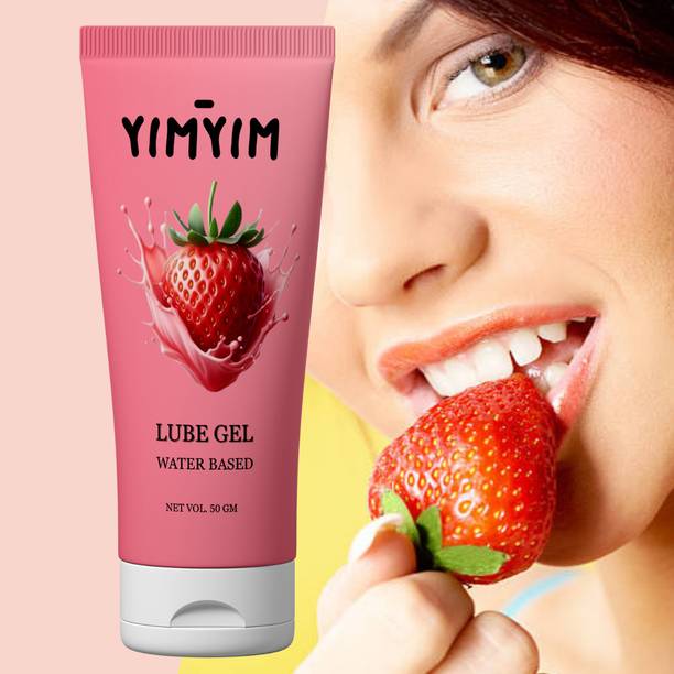 Yim Yim Hydrating Strawberry Lube Gel - Water-Based, Natural Feel, Couples Fun Lubricant