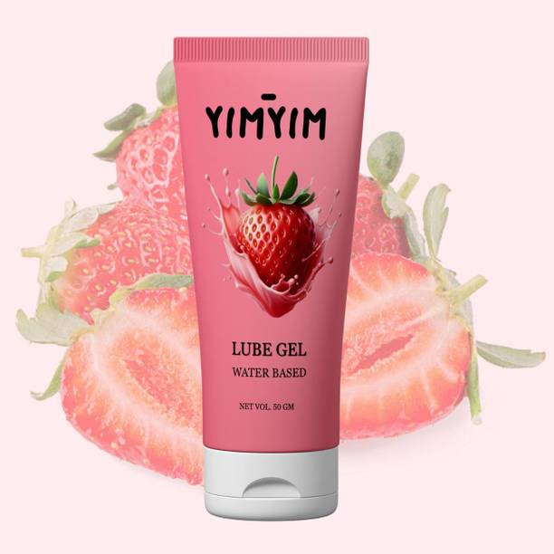 Yim Yim Strawberry Flavored Lube Gel Water-Based for Couples, Smooth Glide & Long Fun Lubricant