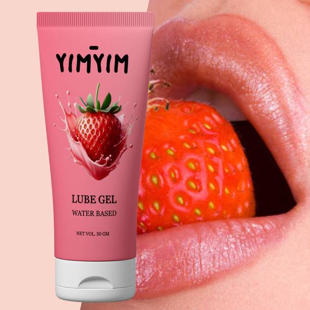 Yim Yim Edible Strawberry Lube Gel - Safe, Smooth, Water-Based for Foreplay & Fun Lubricant