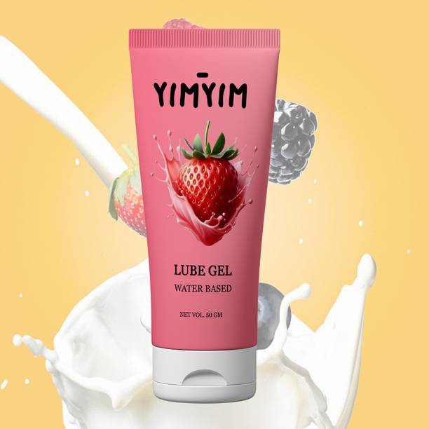 Yim Yim Strawberry Water-Based Lube Gel for Couples, Smooth, Moisturized & Safe Glide Lubricant
