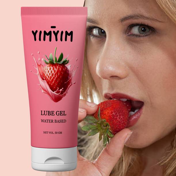 Yim Yim Water-Based Strawberry Lube Gel – Flavored, Edible, Gentle on Skin Lubricant