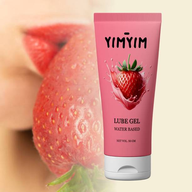 Yim Yim Strawberry Lube for Couples - Flavored Water-Based Gel for Better Intimacy Lubricant