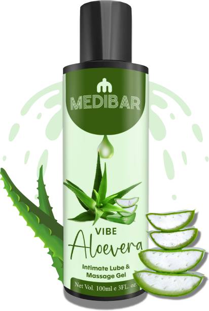 medibar Natural Aloe vera Flavoured Compatible with condoms & toys`2 in 1 massage Gel & Lubricant
