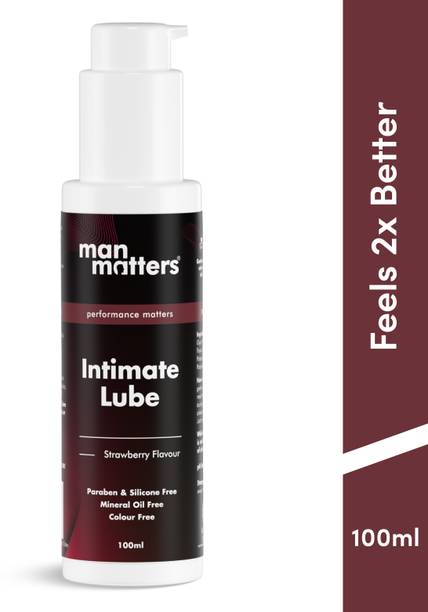 Man Matters Water-Based, Strawberry Flavour Lube | Stain Free, Warming Lubricant Gel Lubricant
