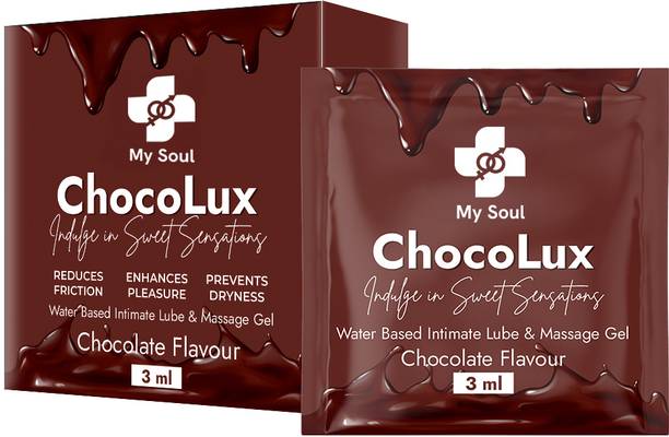 My Soul Chocolux Edible Chocolate Lube | 10 Sachets (3ml Each) Intimate Gel Lubricant