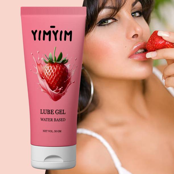 Yim Yim Flavored Edible Strawberry Lube Gel - Smooth, Water-Based Intimate Gel Lubricant