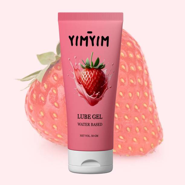 Yim Yim Water-Based Strawberry Lube Gel, Couples Intimacy, Smooth Glide, Skin-Safe Lubricant