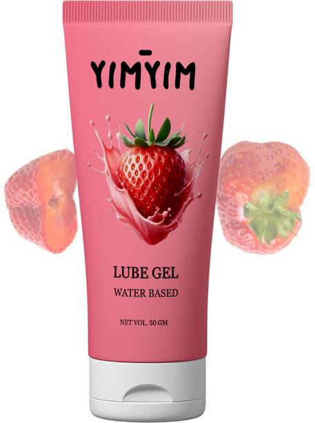 Yim Yim Strawberry Flavored Water-Based Lube Gel for Couples, Smooth & Gentle Intimacy Lubricant