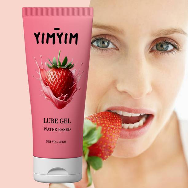 Yim Yim Intimate Strawberry Lube - Flavored, Water-Based Gel for Couples & Play Lubricant