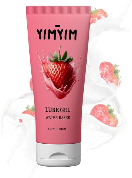 Yim Yim Strawberry Flavored Lube Gel Water-Based for Couples, Extra Smooth Glide Lubricant
