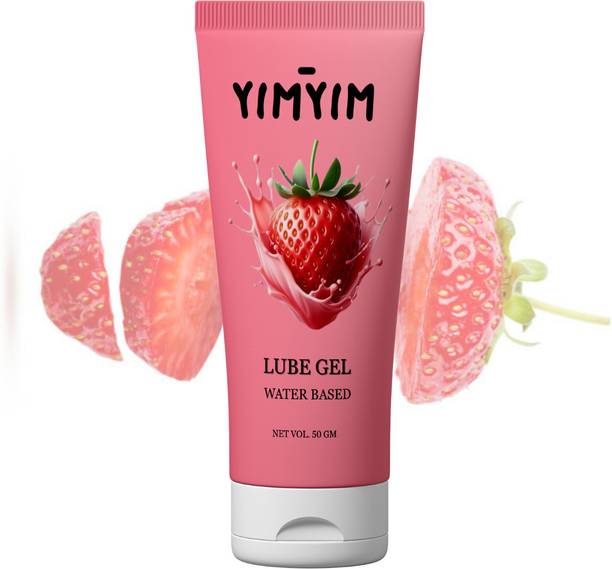 Yim Yim Strawberry Water-Based Lube Gel for Smooth Glide, Skin-Safe & Long-Lasting Use Lubricant