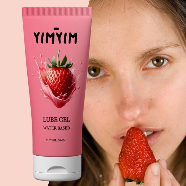 Yim Yim Smooth Strawberry Lube - Water-Based Gel for Couples, Tasty & Long-Lasting Lubricant