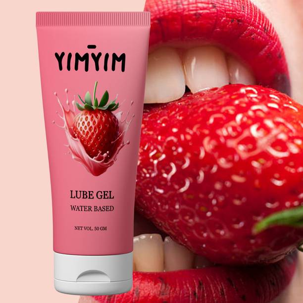 Yim Yim Strawberry Intimate Lube Gel - Water-Based, Flavored, Edible Personal Gel Lubricant