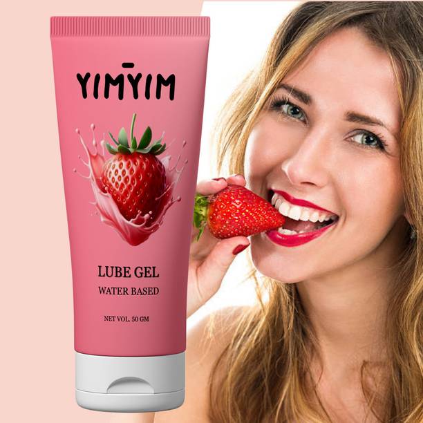 Yim Yim Romantic Strawberry Lube Gel - Edible, Water-Based, Silky Smooth Pleasure Lubricant